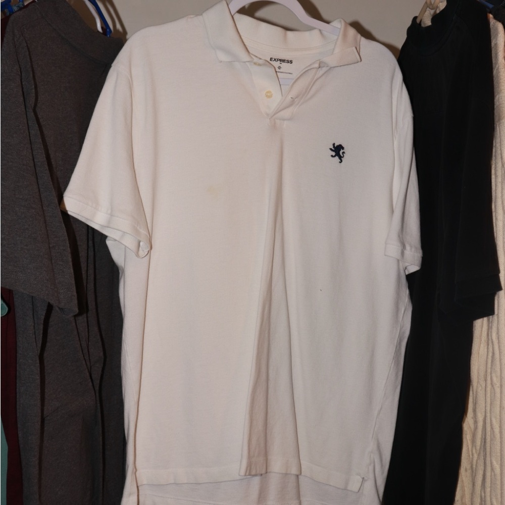 Express Men's White Polo Shirt